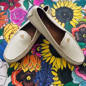 NWOT Coach Chalk Leather Amber Driving Moccasins